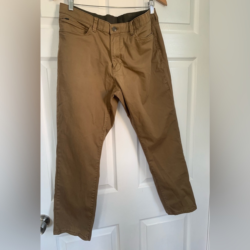 English Laundry Men's Pants 36x29 Tan Khaki Chinos Stretch Cotton Casual